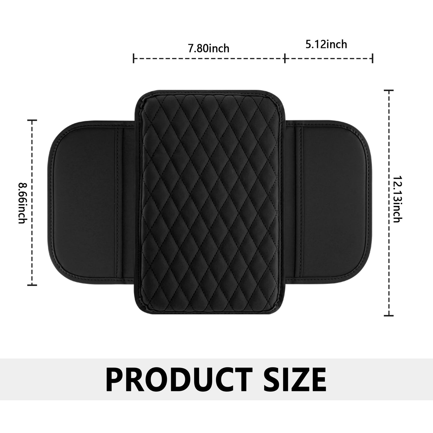 Stacool Car Center Console Cover with Storage Bags Black