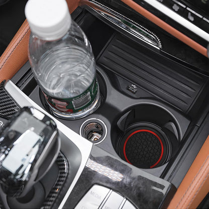 Mandark Car Cup Holder Coasters 4PCS Non-Slip Black Red
