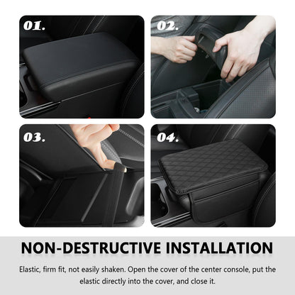 Stacool Car Center Console Cover with Storage Bags Black